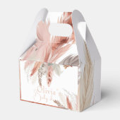 Elegant bohoPampas grass Baby shower Bedankdoosjes (Voorkant Zijde)