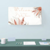 Elegant bohoPampas grass Baby shower Spandoek (Beurs)