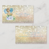 Elegant Bokeh Bakery Hand Tools Flowers Visitekaartje (Voorkant / Achterkant)