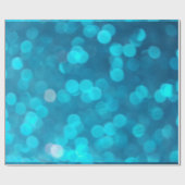 Elegant Bokeh Blue Turquoise Circles Light Pattern Cadeaupapier (Vlak)