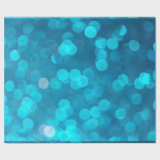 Elegant Bokeh Blue Turquoise Circles Light Pattern Cadeaupapier (Vlak)