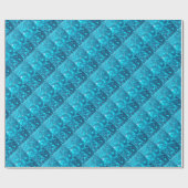 Elegant Bokeh Blue Turquoise Circles Pattern Cadeaupapier (Vlak)