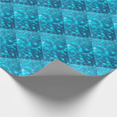 Elegant Bokeh Blue Turquoise Circles Pattern Cadeaupapier (Hoek)