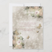 Elegant bokeh Butterfly florale tuin Quinceañera Kaart (Achterkant)