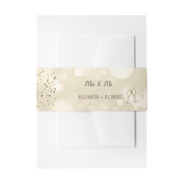 Elegant Bokeh,Confetti Wine Glasses Uitnodigingen Wikkel