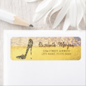 Elegant, Bokeh Diamond High Heels Adres Label (Insitu)