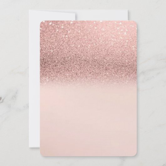 Elegant Bokeh Glitter Dress, Ombre Vrijgezellenfee Kaart (Achterkant)