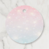 Elegant Bokeh, Glitter Sweet 16 Bedankjes Labels (Achterkant)