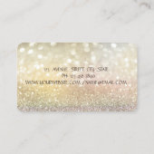 Elegant Bokeh Gold Glitter Cupcake Visitekaartje (Achterkant)