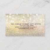 Elegant Bokeh Gold Glitter House Roof Visitekaartje (Achterkant)