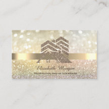 Elegant Bokeh Gold Glitter House Roof