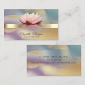 Elegant Bokeh Gold, Lotus Flower Colorful Yoga Visitekaartje (Voorkant / Achterkant)