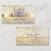 Elegant Bokeh goud, Lotus bloemen Visitekaartje (Voorkant / Achterkant)