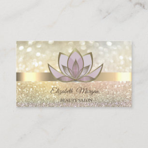 Elegant Bokeh goud, Lotus bloemen Visitekaartje
