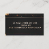 Elegant Bokeh, hoofdtelefoon Muzieknoten Visitekaartje (Achterkant)