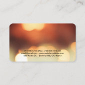 Elegant Bokeh Lights Visitekaartje (Achterkant)