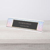 Elegant Bokeh Ombre Lijst Bureau Naambordje (Voorkant)