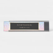 Elegant Bokeh Ombre Lijst Bureau Naambordje (Voorkant)