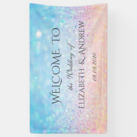 Elegant Bokeh Ombre Wedding Banner (Verticaal)