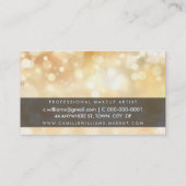 ELEGANT BOKEH PATROON grillig stijlvol goud zwart Visitekaartje (Achterkant)