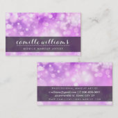 ELEGANT BOKEH PATROON grillig stijlvol paarse Visitekaartje (Voorkant / Achterkant)