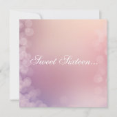 ELEGANT BOKEH PINK APRICOT BUBBLE SWEET 16 KAART (Voorkant)