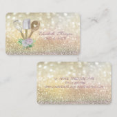 Elegant Bokeh Rolling Pin Whisk Bakery Business Ca Visitekaartje (Voorkant / Achterkant)