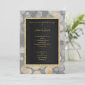 ELEGANT BOKEH SILVER GOLD WEDDING KAART (Staand voorkant)