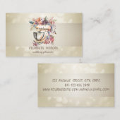 Elegant Bokeh, Stripe, Floral Mixer Visitekaartje (Voorkant / Achterkant)