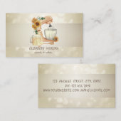 Elegant Bokeh, Stripe, Mixer Sunflower Visitekaartje (Voorkant / Achterkant)