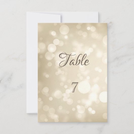 Elegant Bokeh Table Kaart (Voorkant)