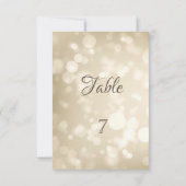 Elegant Bokeh Table Kaart (Achterkant)