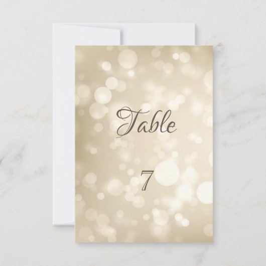 Elegant Bokeh Table Kaart (Achterkant)