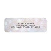 Elegant Bokeh Wedding Address Label (Voorkant)