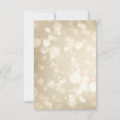 Elegant Bokeh Wine Glasses Wedding Reception Kaart (Achterkant)