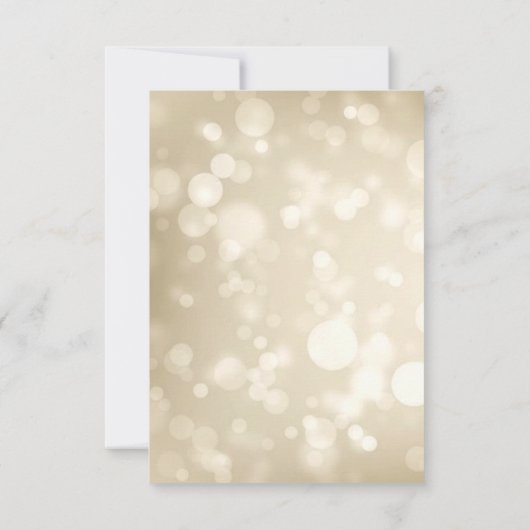 Elegant Bokeh Wine Glasses Wedding Reception Kaart (Achterkant)