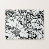 Elegant Bold Black & White Poppy Floral Legpuzzel (Horizontaal)