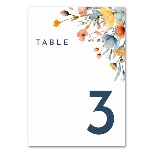 Elegant Bold Bloemen Bruiloft Kaart (Voorkant)