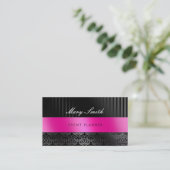 Elegant Bold Damask Visitekaartje 2 Sided (Staand voorkant)