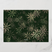 Elegant Bold Gold Merry Christmas Red Lijst Foto Folie Feestdagenkaart (Achterkant)