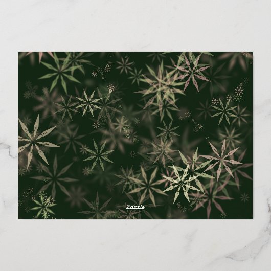 Elegant Bold Gold Merry Christmas Red Lijst Foto Folie Feestdagenkaart (Achterkant)