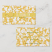 Elegant Bold Monogram Glitter Makeup Artist Visitekaartje (Voorkant / Achterkant)