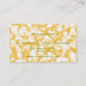 Elegant Bold Monogram Glitter Makeup Artist Visitekaartje (Achterkant)