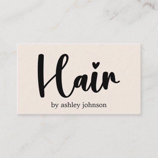 Elegant Bold Pastel Hair Salon Visitekaartje (Voorkant)