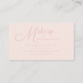 Elegant Bold Script Blush Pink Photo Makeup Visitekaartje (Achterkant)