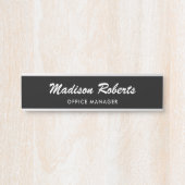 Elegant bold script zwart wit deurbordje (Voorkant)