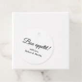 Elegant Bon Appetit Custom gepersonaliseerd Bedankjes Labels (In situ)