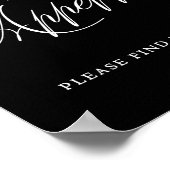 Elegant Bon Appetite vindt uw stoel | wit Poster (Hoek)