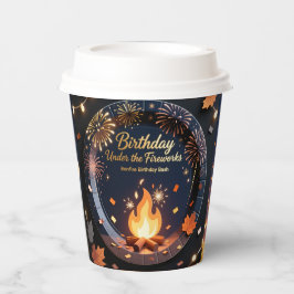Elegant Bonfire Night Birthday Party Paper Cups Papieren Bekers