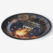 Elegant Bonfire Night Birthday Party Paper Plates Papieren Bordje (Gekanteld)